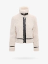 Stand Studio Off-white Faux-shearling Audrey Biker Jacket In White