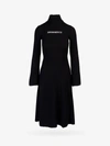 Off-white Black Knit Dress With Logo In Black