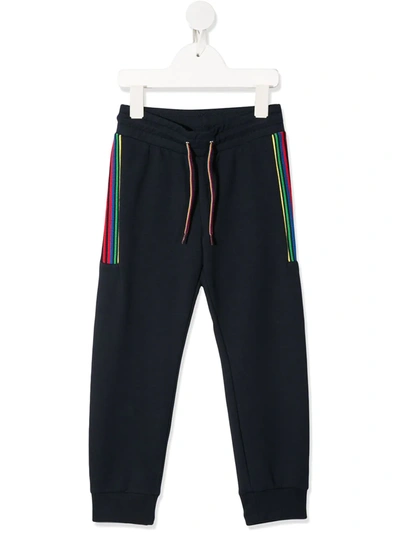 Paul Smith Junior Kids' Striped Jogging Bottoms In Blue