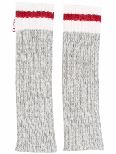 Dsquared2 Ribbed-knit Socks In Grey