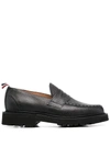 THOM BROWNE PEBBLED PENNY LOAFERS