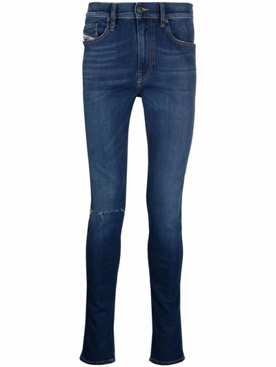 Diesel D-istort Skinny Jeans In Blue