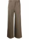 3.1 Phillip Lim Wide-leg Side-stripe Trousers In Brown