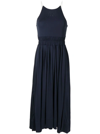3.1 Phillip Lim Gathered Jersey Midi Dress In Navy