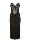 Dolce & Gabbana Lace Midi Dress In Black