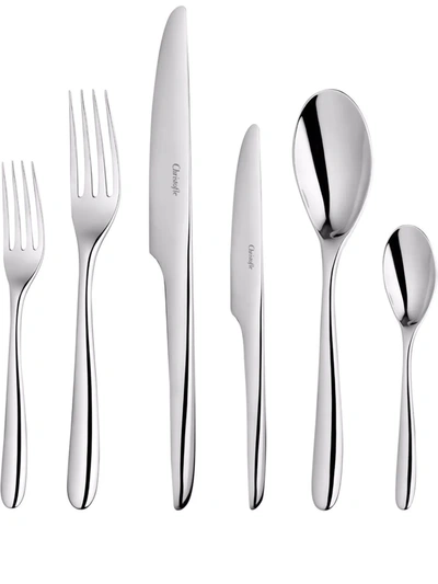 Christofle L'ame De  36 Piece Flatware Cutlery Set In Silver