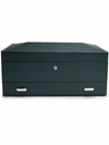 Wolf 10 Piece Watch Box In Blue