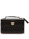 Wolf Medium Caroline Jewellery Case In Black