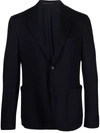 Lanvin Single-breasted Felt Jacket In Blue