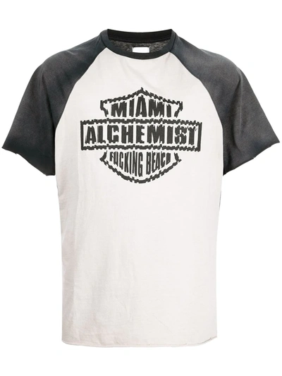 Alchemist Cotton Lincoln Baseball T-shirt In Black,white