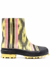 Camperlab Traktori Abstract-print Ankle Boots In Yellow