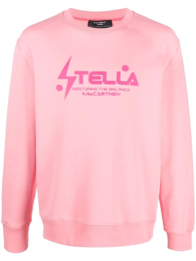 Stella Mccartney Logo Print Sweatshirt In Pink