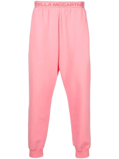 Stella Mccartney Logo Waistband Jogging Trousers In Pink