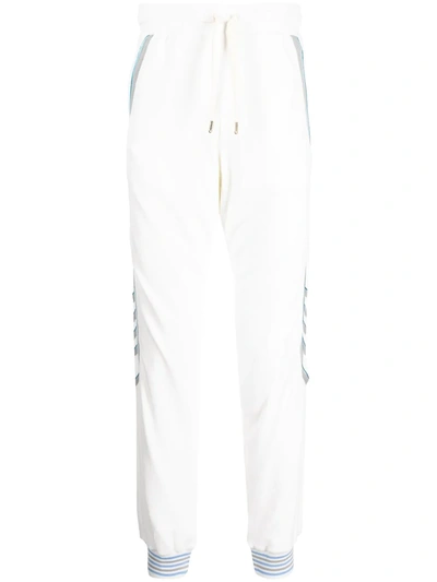 Casablanca Torchon Piping-detail Track Trousers In White