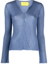 MARQUES' ALMEIDA RIBBED BUTTON-UP CARDIGAN