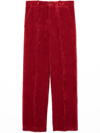 Gucci Uneven Dye Tailored Trousers In Red