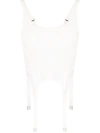 Dion Lee Ribbed Combat Corset Tank Top In White