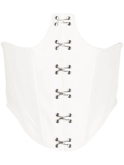Dion Lee Bonded Cotton Under Corset In Ivory