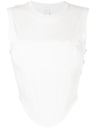 DION LEE RIBBED SLEEVELESS CORSET