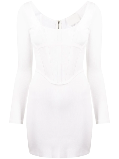 Dion Lee Corset-style Mini Dress In White