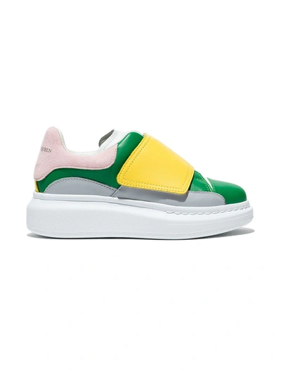 Alexander Mcqueen Kids' Oversized Touch-strap Low-top Trainers In Multi
