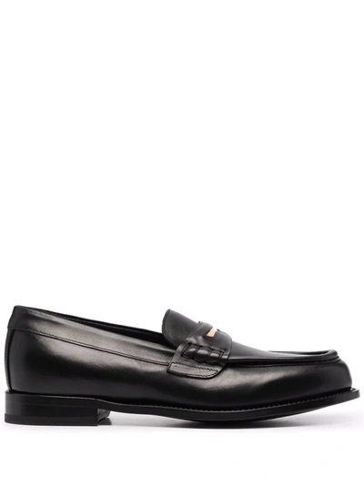 Giuseppe Zanotti Euro Leather Loafers In Black