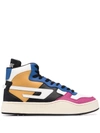 Diesel Leather High-top Sneakers In White