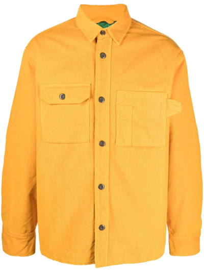 Diesel Button-up Overshirt Jacket In Orange