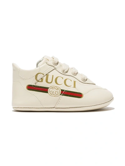 Gucci Babies' -print Rhyton Trainers In Black