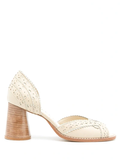 Sarah Chofakian Secret Garden Pumps In Neutrals