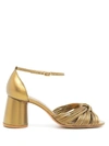 Sarah Chofakian Ocean Metallic Pumps In Gold
