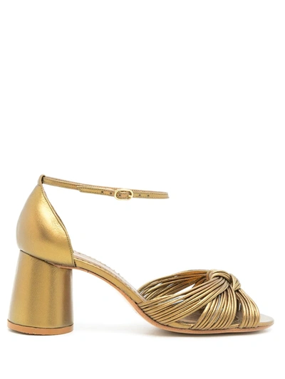 Sarah Chofakian Ocean Metallic Pumps In Gold