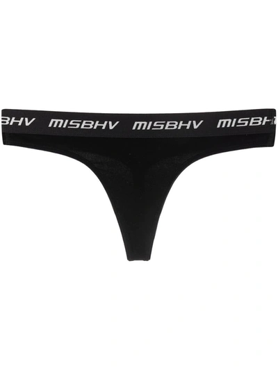 Misbhv Logo-tape Modal Thong In Black