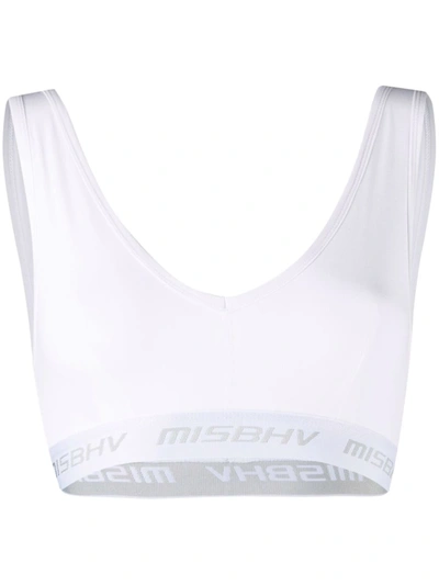 Misbhv Logo-tape Modal Bra In White