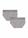 Dolce & Gabbana Pack Of 2 Logo-waistband Boxer Shorts In Grey