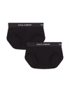 Dolce & Gabbana Pack Of 2 Logo-waistband Boxer Shorts In Black