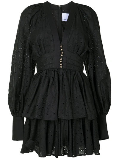 Acler Amelia English-embroidery Dress In Black Lace