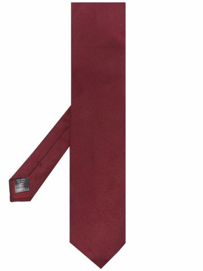 Pal Zileri Pointed Silk Tie In Red