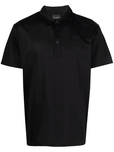 Billionaire Button-placket Detail Polo Shirt In Black