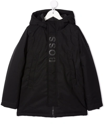 Bosswear Kids' Logo-print Detail Coat In Black