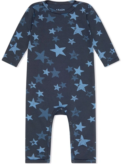 Molo Babies' Fenez Star-print Bodysuit In Blue