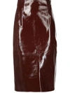 KHAITE THE MAY PATENT LEATHER SKIRT