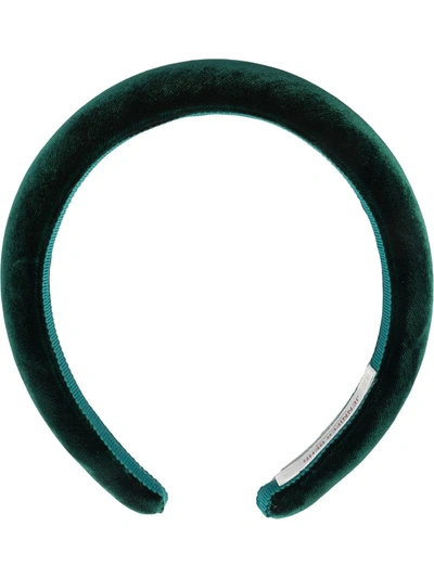 Jennifer Behr Tori Velvet Headband In Blue