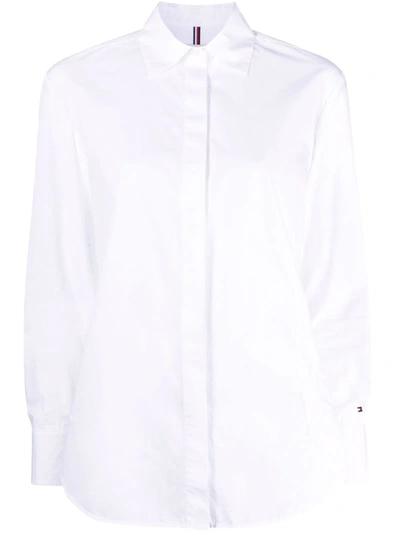 Tommy Hilfiger Button-cuff Long-sleeved Shirt In White