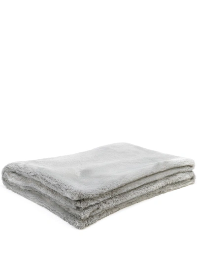 Apparis Mini Brady Faux-fur Blanket In Grey