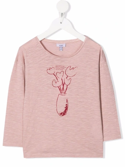 Knot Kids' Garden Shed Longsleeved T-shirt In Pink