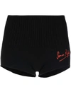 SONIA RYKIEL LOGO-EMBROIDERED KNITTED SHORTS