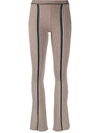 Eckhaus Latta Striped Flared Leggings In Neutrals