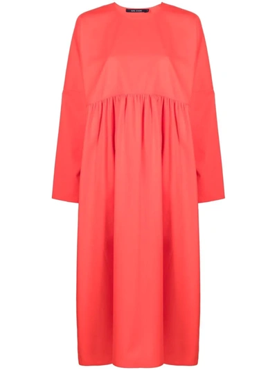 Sofie D'hoore Dalby Pleated Maxi Dress In Red