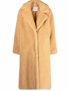 Stand Studio Maria Faux-fur Coat In Neutrals